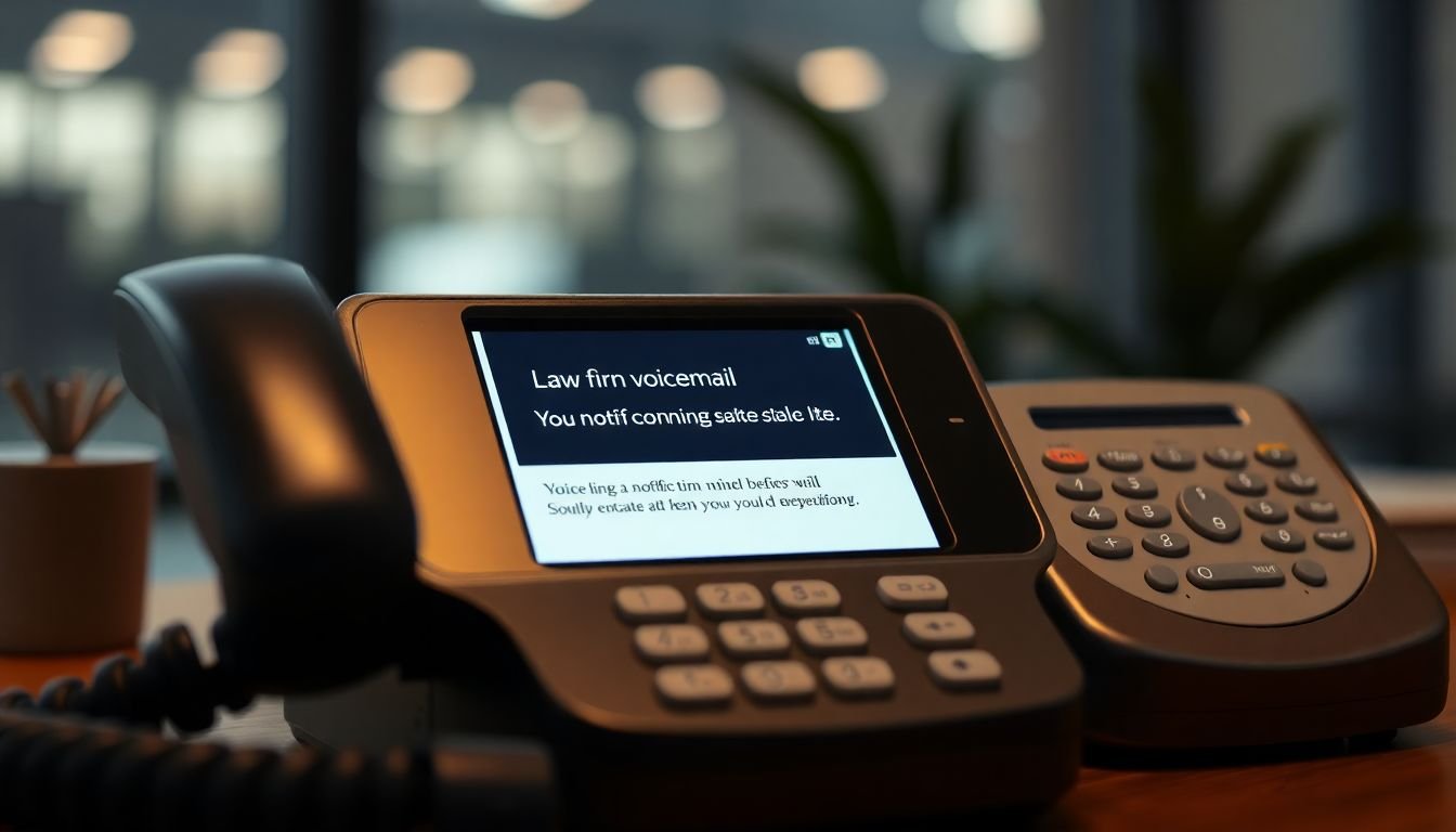 Law firm voicemail full notification on office phone Saturday morning, no one answering, Houston Texas