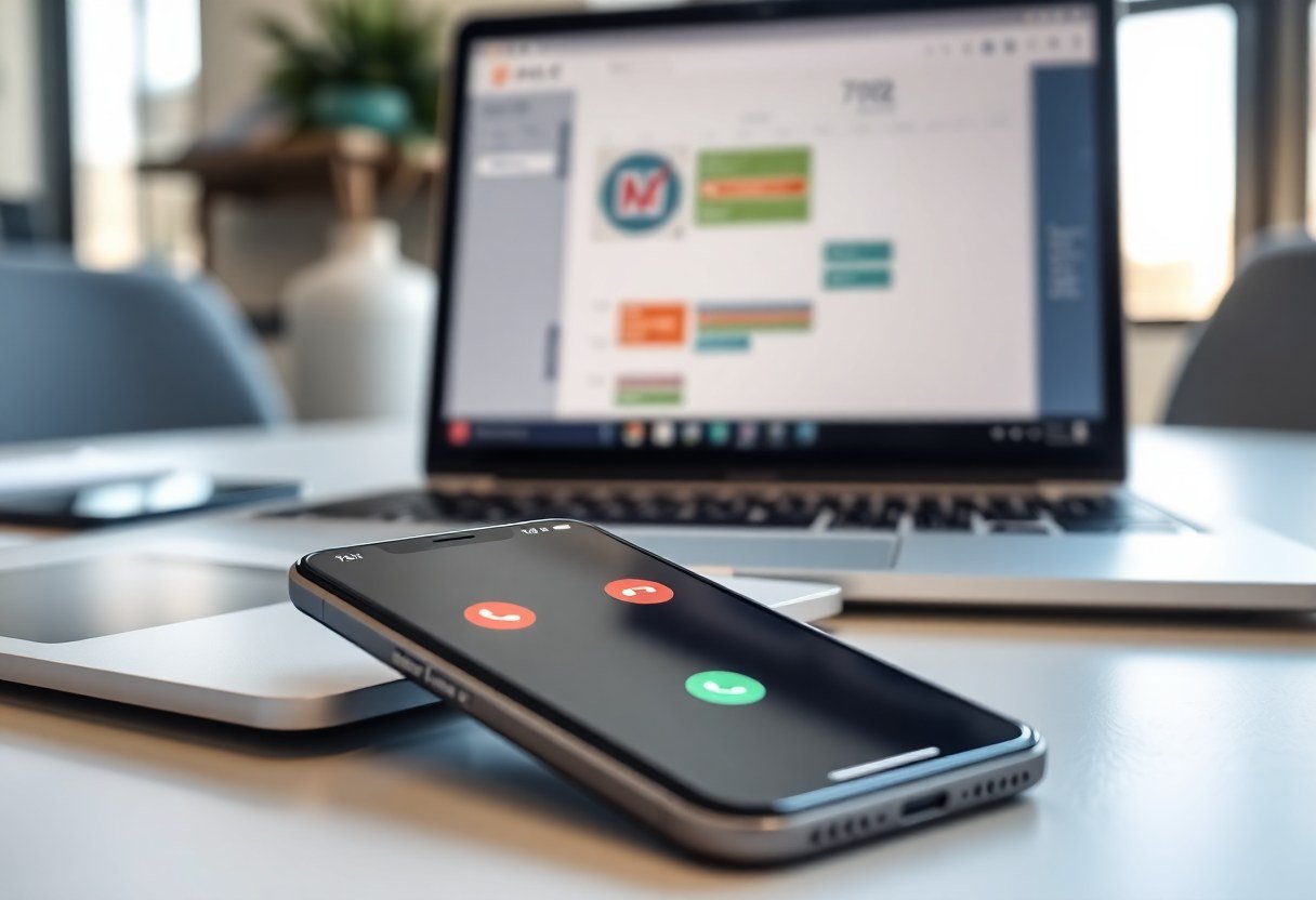 Incoming call from Las Vegas lead being handled by AI receptionist and logged into CRM