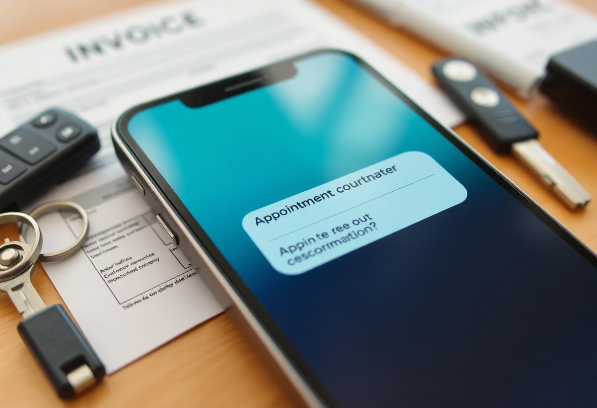 Text message conversation showing LeadExploder missed-call text-back in English and Spanish